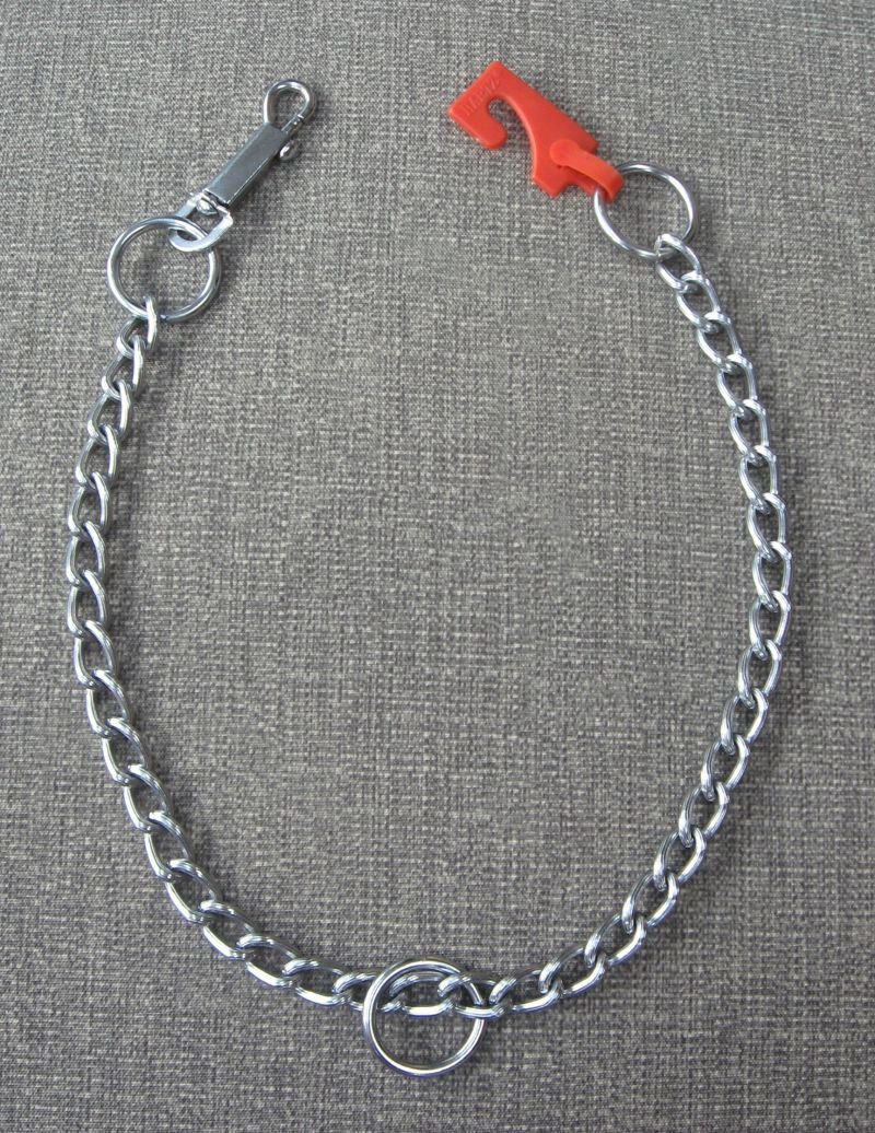 Hartz Heavy Duty Metal Chain Dog Collar 22" Swivel Eye Bolt Snap Hook