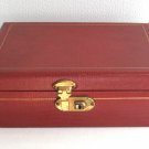 Dark Red Burgundy Jewelry Box Retro 1950s Vintage