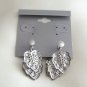 Silver 5 Layer Leaf Dangle Screw Back Earrings Vintage Jewelry 1960s
