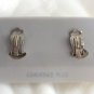 Beige Tan Agate Stone Glass Beaded Clip On Earrings Retro Western Germany Vintage 1950s