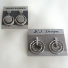 Silver Hoops Clip On Earrings 2 Pair Retro Vintage Jewelry 1970s Silver Hoops Clip On Earrings 2 Pair Retro Vintage Jewelry 1970s