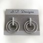 Silver Hoops Clip On Earrings 2 Pair Retro Vintage Jewelry 1970s