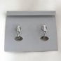Silver Hoops Clip On Earrings 2 Pair Retro Vintage Jewelry 1970s