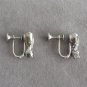 Sparkly Pear Cut Rhinestone Screw Back Earrings Retro Vintage Jewelry 1950s