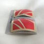 Large Pink Enamel & Gold Retro Clip On Earrings Vintage Jewelry 1970's