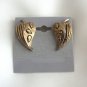 3 Pair Gold Dangle Clip On Earrings Vintage Jewelry 1980s