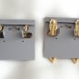 3 Pair Gold Dangle Clip On Earrings Vintage Jewelry 1980s