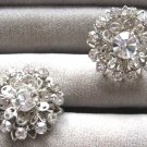 Old Sparkly Multi Rhinestone Screw Back Earrings Vintage Jewelry 1940s Old Sparkly Multi Rhinestone Screw Back Earrings Vintage Jewelry 1940s