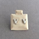 Silver Initial V Earrings Retro Hypo Allergenic Vintage 1970s Silver Initial V Earrings Retro Hypo Allergenic Vintage 1970s