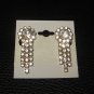Sparkly Dangle Rhinestone Screw Back Earrings Retro Vintage Jewelry 1950s