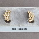 Gold Sparkly Rhinestone Clip On Earrings By Designer Avon Vintage Jewelry 1970s Gold Sparkly Rhinestone Clip On Earrings By Designer Avon Vintage Jewelry 1970s