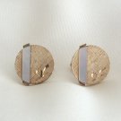 Mother of Pearl Gold Diamond Cut Cufflinks By Designer Swank Vintage 1950s Mother of Pearl Gold Diamond Cut Cufflinks By Designer Swank Vintage 1950s