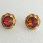 Multi Colored Rainbow Large Rivoli Stone Cufflinks Vintage 1960s