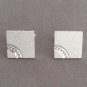 Diamond Cut Silver Textured Cufflinks By Designer Anson Vintage 1960s