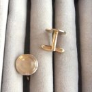 Classic Round Gold Cufflinks By Designer Swank Vintage 1950s Classic Round Gold Cufflinks By Designer Swank Vintage 1950s