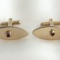 Red Stone Gold Cufflinks Retro Vintage 1950s