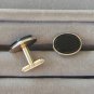 Black Onyx Cufflinks By Designer Shields Fifth Avenue Vintage 1950s