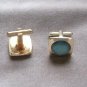 Blue Moonglow Moonstone Cufflinks By Designer Hickok USA Vintage 1950s
