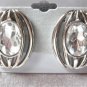 Large Rhinestone Silver Pierced Earrings Vintage Jewelry 1970s