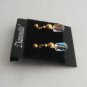 Diamondite Crystal Aurora Borealis Beaded Pierced Earrings Vintage Jewelry 1970s