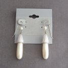 Long Dangle Pearl Pierced Earrings Vintage Jewelry 1970s
