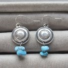 Turquoise Style Beaded Dangle Pierced Earrings Vintage Jewelry 1980s Turquoise Style Beaded Dangle Pierced Earrings Vintage Jewelry 1980s