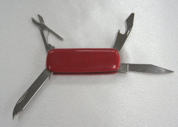 Small Red Swiss Army Pocket Knife Scissors File & Opener Rostfrei