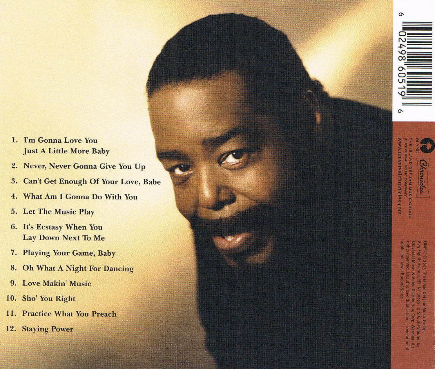 The Best of Barry White Music CD 20th Century Masters The Millennium ...