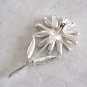 Large Flower Rhinestone Flashy Glitzy Brooch Pin Vintage 1970s