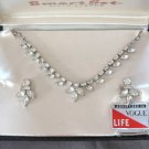 Rhinestone Jewelry Necklace & Earrings Designer Vogue Life BRJ Smart Set Vintage 1940s Rhinestone Jewelry Necklace & Earrings Designer Vogue Life BRJ Smart Set Vintage 1940s