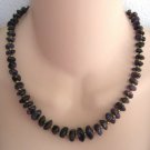 Purple Amethyst Chips Beaded Necklace Retro Vintage 1960s Jewelry