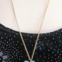 Crystal Aurora Borealis Cluster Saucer Beaded Pendant Necklace Vintage 1960s Jewelry