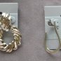 5 Pair Silver Hoop Pierced Earrings Vintage Jewelry 1970s