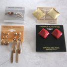 6 Pair Rhinestone Dangle Pierced Earrings Sears Vintage Jewelry 1970s 6 Pair Rhinestone Dangle Pierced Earrings Sears Vintage Jewelry 1970s