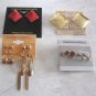 6 Pair Rhinestone Dangle Pierced Earrings Sears Vintage Jewelry 1970s