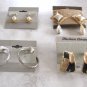 4 Pair Dangle Pearl Pierced Earrings Silver Hoop Vintage Jewelry 1970s