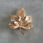 Large Gold Textured Leaf Brooch Pin By Designer Avon Vintage Jewelry 1980s