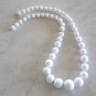 White Beaded Necklace & 5 Pair Pierced Earrings Mixed Jewelry 6 Pieces Sears Vintage 1970s