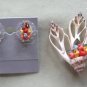 Old Unique Hand Crafted Shell Bouquet Brooch Pin and Matching Earrings Vintage Set 1950s Jewelry