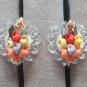 Old Unique Hand Crafted Shell Bouquet Brooch Pin and Matching Earrings Vintage Set 1950s Jewelry