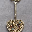 Multi Colored Stone Flashy Keychain Vintage 1960s
