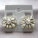 Large Pear Cut Rhinestone Clip On Earrings Retro Sparkle Glitzy 1950's Vintage Jewelry Large Pear Cut Rhinestone Clip On Earrings Retro Sparkle Glitzy 1950's Vintage Jewelry