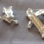Glitzy Sparkly Stone Brooch Pin & Clip On Earrings Retro Jewelry Set Vintage 1960s