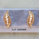 Fancy Pearl Rhinestone Clip On Earrings Classy Retro Vintage Jewelry 1960s Fancy Pearl Rhinestone Clip On Earrings Classy Retro Vintage Jewelry 1960s
