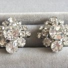 Rhinestone Sparkly Glitzy Clip On Earrings Vintage Jewelry 1950s Rhinestone Sparkly Glitzy Clip On Earrings Vintage Jewelry 1950s