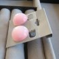 Pink Button Domed Moonglow Screw Back Earrings Vintage Jewelry 1950s