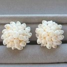 Natural Shell Clip On Earrings Retro Vintage Jewelry 1950s Natural Shell Clip On Earrings Retro Vintage Jewelry 1950s