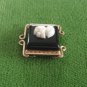 Black White Gold Cameo Setting Finding Vintage Jewelry 1950s