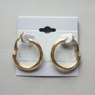 Thick Gold Hoop Pierced Earrings Vintage Jewelry 1980s Thick Gold Hoop Pierced Earrings Vintage Jewelry 1980s