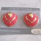 Pink And Gold Designer Retro Pierced Earrings Collections II Montgomery Ward Vintage 1980s Jewelry Pink And Gold Designer Retro Pierced Earrings Collections II Montgomery Ward Vintage 1980s Jewelry